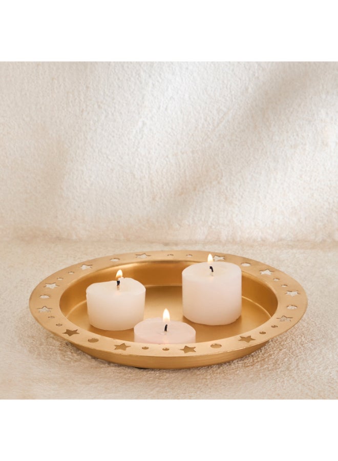Home Box Celestial Decorative Candle Tray - Gold - Image 1